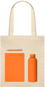A241140.070 - Подарочный набор Medium, оранжевый (шоппер, ежедневник, ручка, термобутылка)