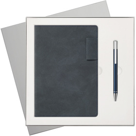 Подарочный набор Teolo, синий (ежедневник, ручка) (A23321.030.1)