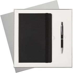 Подарочный набор Rain BtoBook, черный (ежедневник, ручка) (A241149.010)