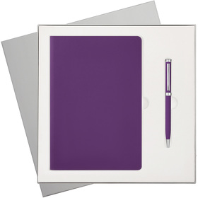Подарочный набор Spark, фиолетовый (ежедневник, ручка) (A241148.034)