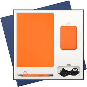 Подарочный набор Spark, оранжевый (ежедневник, ручка, аккумулятор) (A241151.070)