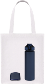 Подарочный набор Glow, синий (колонка, спортбутылка, шоппер) (A241159.030)