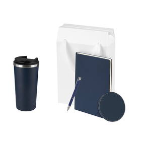 Подарочный набор Palermo, синий (термокружка, ежедневник, зарядное устройство, ручка) (A241163.030)