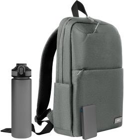 Подарочный набор Forst, серый (бутылка, ЗУ, рюкзак) (A241167.080)
