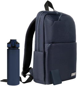 Подарочный набор Forst, синий (бутылка, ЗУ, рюкзак) (A241167.030)