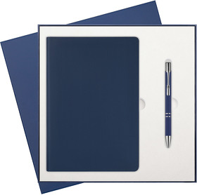 Подарочный набор Rain, синий (ежедневник, ручка) (A241177.030)