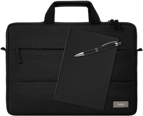 Подарочный набор Forum, черный (сумка, ежедневник, ручка) (A241207.010)
