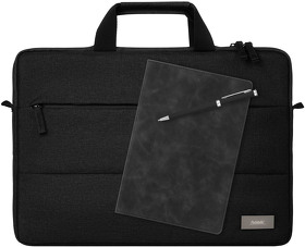 Подарочный набор Forum, черный (сумка, ежедневник, ручка) (A241208.010)