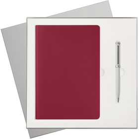 Подарочный набор Rain, бургунди (ежедневник, ручка) (A241217.050)