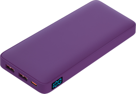 Внешний аккумулятор с подсветкой Ancor PD Plus 10000 mAh, фиолетовый (A37322.034)