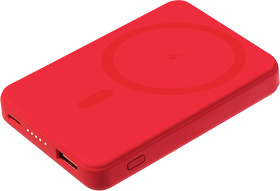 Внешний аккумулятор Largo PD 5000mAh с функцией беспроводной зарядки 15W, красный (A32123.060)