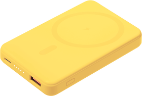 Внешний аккумулятор Largo PD 5000mAh с функцией беспроводной зарядки 15W, желтый (A32123.075)