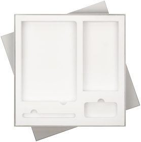 Подарочная коробка без ложемента для ежедневника, ручки и аккумулятора, серая (под съемные ложементы) (A695704.081)