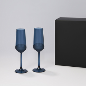 Подарочный набор 2 бокала для шампанского Sapphire в черной коробке (A270406.030)