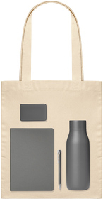 Подарочный набор Welcome Pack, серый (термобутылка, ежедневник, ручка, ЗУ, шоппер) (A2500012.080)