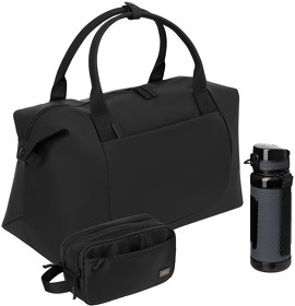 Подарочный набор Madrid Premium Sport, черный (бутылка, дорожная косметичка, дорожная сумка) (A2500022.010)