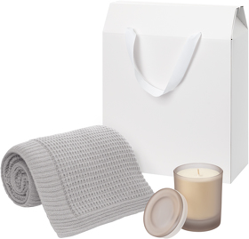 Подарочный набор Mizu, Malta Soft, бежевый (свеча, плед) (A270448.525)