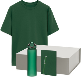 Набор с одеждой RUST NEO (футболка, бутылка, ежедневник, ручка), зеленый, 3XL/4XL (A2500091.040.04)