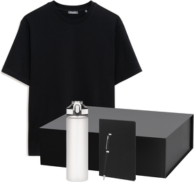 Набор с одеждой RUST (футболка, бутылка, ежедневник, ручка), черный, S (A2500094.010.01)