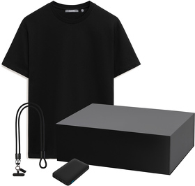 Набор с одеждой KRIS (футболка, аккумулятор, кабель-ланьярд), черный, M (A2500100.010.02)