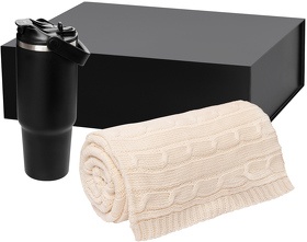 Подарочный набор Montana, черный (плед, термокружка) (A2500104.010)