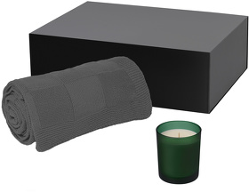 Подарочный набор Enigma, Cella, зеленый (свеча, плед) (A270464.040)