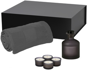 Подарочный набор Sento, Cella, серый (свеча, диффузор, плед) (A270470.080)