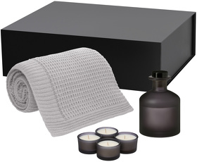 Подарочный набор Sento, Malta Soft, серый (свеча, диффузор, плед) (A270471.080)