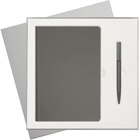Подарочный набор Star, серый (ежедневник, ручка) (A253014.080)