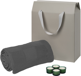 Подарочный набор Sento, Cella, зеленый (свечи, плед) (A270452.040.1)