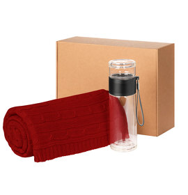 Подарочный набор Terso, Fado, красный (плед, термобутылка) (A23590.060)