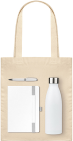 A2500119.100 - Подарочный набор Galaxy, белый (ежедневник, ручка, термобутылка, шоппер)