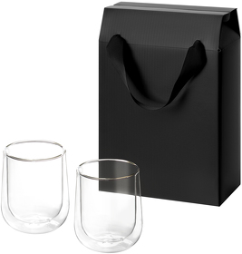 Подарочный набор 2 стеклянных стакана Lungo в коробке-пакете (A270478.010)