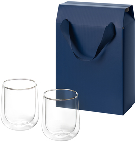 Подарочный набор 2 стеклянных стакана Lungo в коробке-пакете (A270478.030)