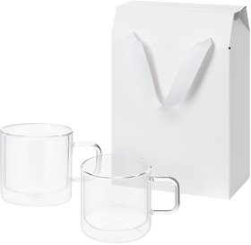 Подарочный набор 2 стеклянные кружки Luna в коробке-пакете (A270479.100)