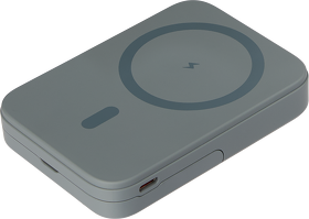 Внешний аккумулятор Union PD 10000mAh с функцией беспроводной зарядки 15W, серый (A37255.080)