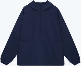 Ветровка (анорак) оверсайз унисекс RISSMAN, темно-синяя (A23081.030)