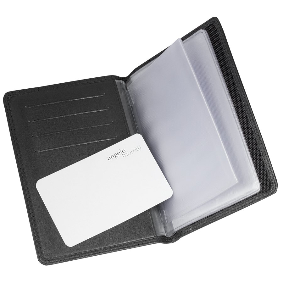 Бумажник водителя "Модена",  черный, 10*14 см,  кожа, подарочная упаковка