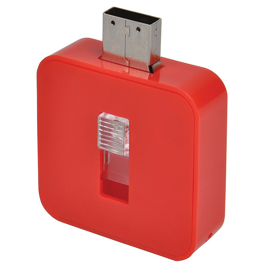 USB flash-карта "Akor" (8Гб),красная, 4х4х1,3см,пластик