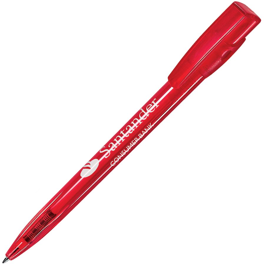 KIKI LX, ручка шариковая, прозрачный красный, пластик