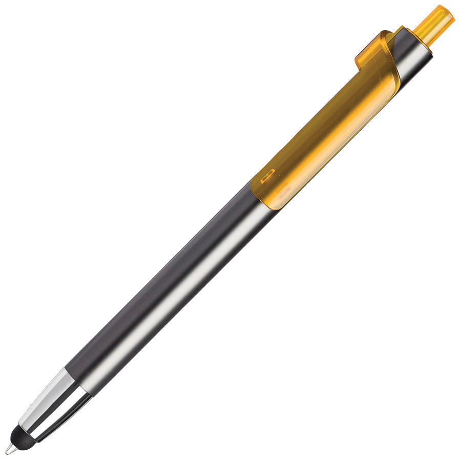 Артикул: H609/30/61 — PIANO TOUCH, ручка шариковая со стилусом для сенсорных экранов, графит/желтый, металл/пластик