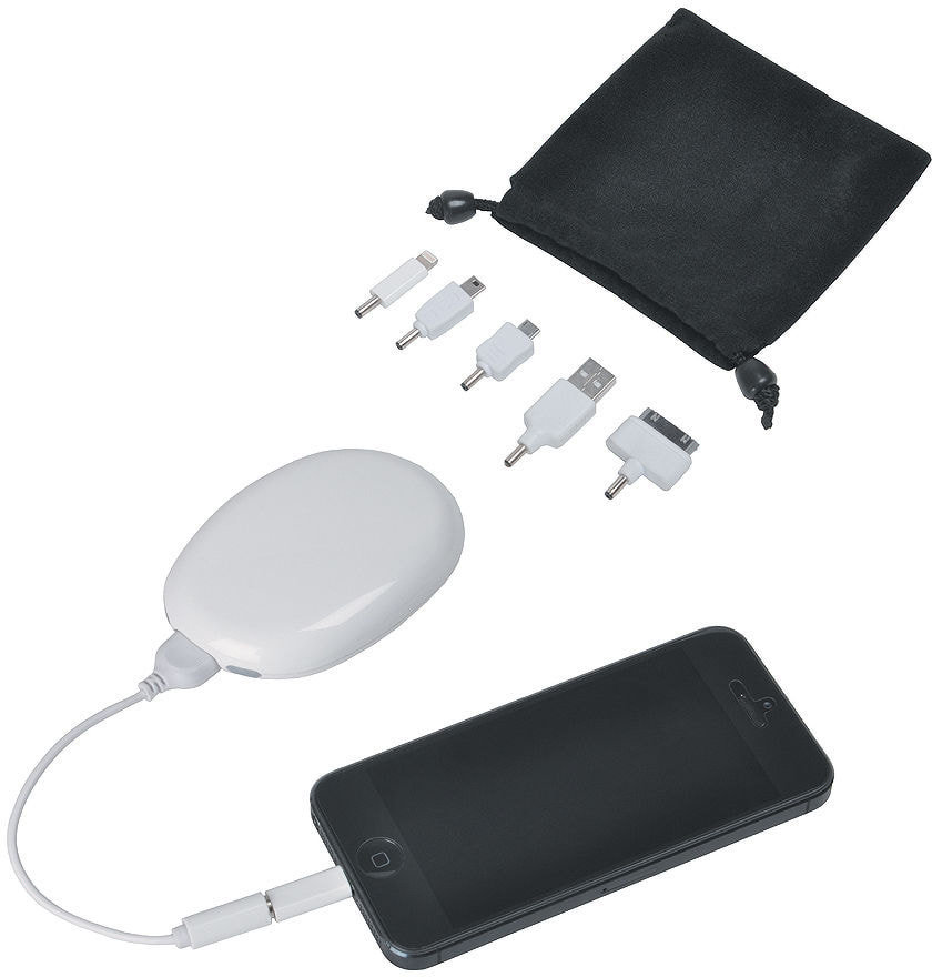 Артикул: H15512 — Аккумулятор "Handy" (2000мАh), в сумочке, с набором переходников и подставкой для телефона