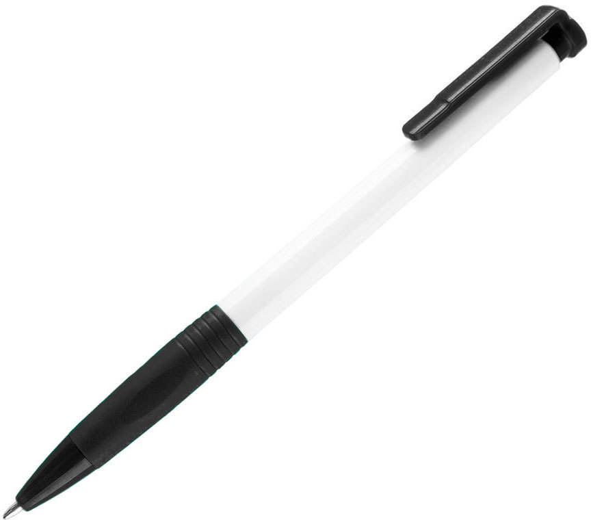 Артикул: H38013/35 — N13, ручка шариковая с грипом, пластик, белый, черный
