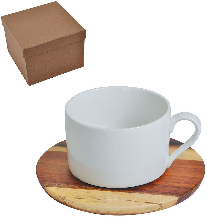 Артикул: H21600 — Чайная пара "Helga" в подарочной упаковке, 210мл, фарфор, дерево