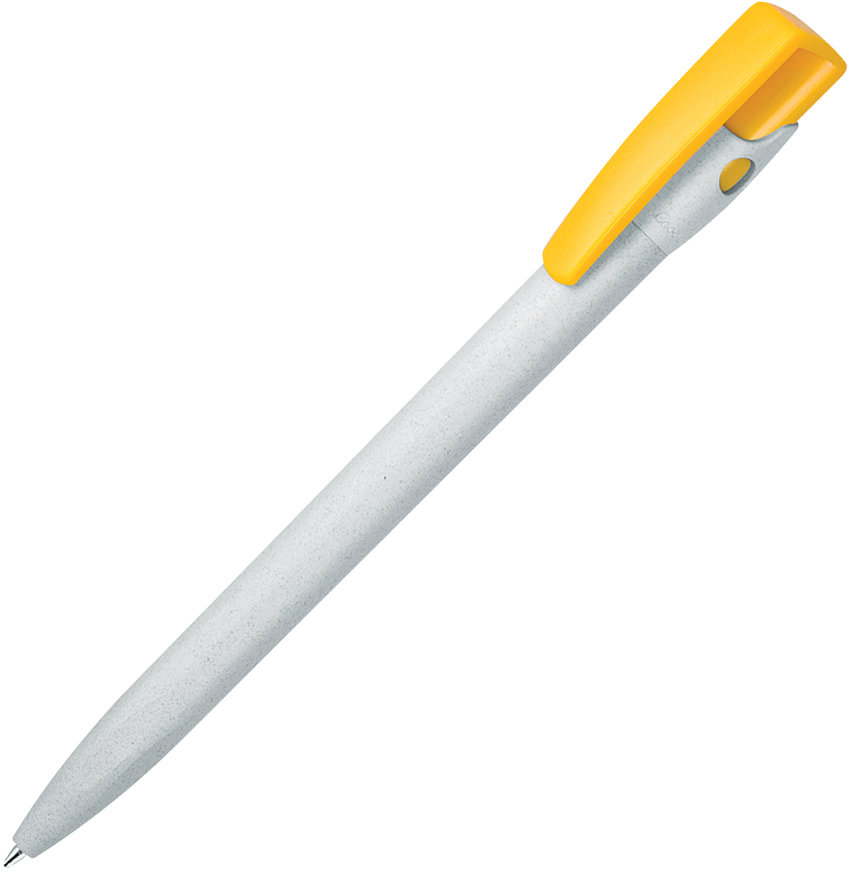 Артикул: H390EW/03 — KIKI EcoAllene, ручка шариковая, желтый/серый, пластик