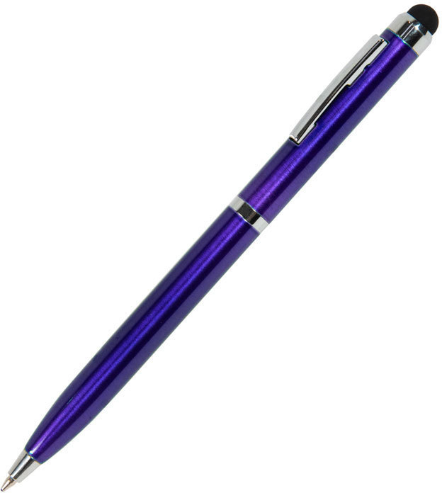 Артикул: H36001/24 — CLICKER TOUCH, ручка шариковая со стилусом для сенсорных экранов, синий/хром, металл