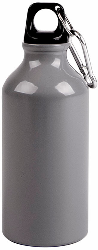 Артикул: H7120/30 — Бутылка для воды "Mento-1", алюминиевая, с карабином, 400 мл., серый