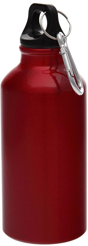 Артикул: H7120/08 — Бутылка для воды "Mento-1", алюминиевая, с карабином, 400 мл., красный