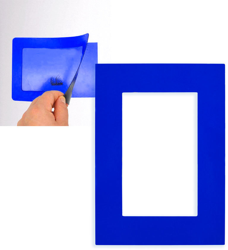Артикул: H343213/24 — Фоторамка магнитная; синяя; 11,5х16,5х0,1см для фото 9х13см; пластик