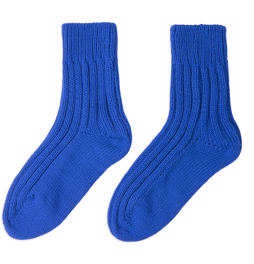 Артикул: H24132/24 — Носки вязаные НАСВЯЗИ©, синий, 30% шерсть,70% акрил